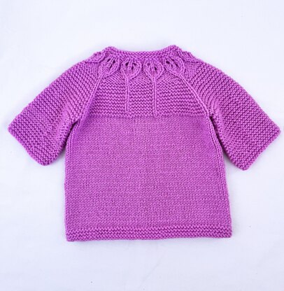 Violet cardigan and hat set