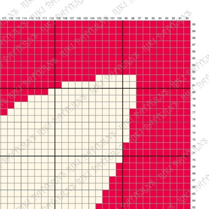 Corner-to-Corner C2C Botanical Graphgan Red Newborn Blanket Crochet PATTERN