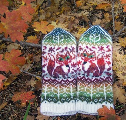 Fox Season Mittens