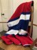 College stripe blanket