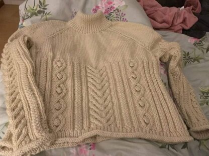 Aran crop sweater