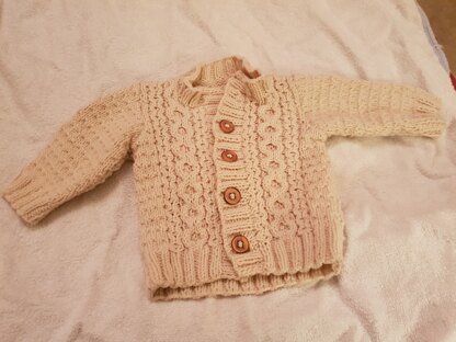Cabled Baby Cardigan