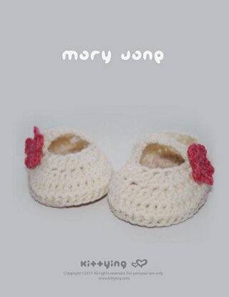 Off White Mary Jane Baby Booties