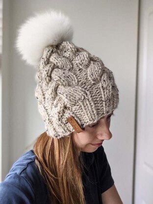 Super Bulky Oatmeal Cable Hat