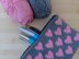 Hearts Zipper Tapestry Crochet Pouch/Accessory Bag