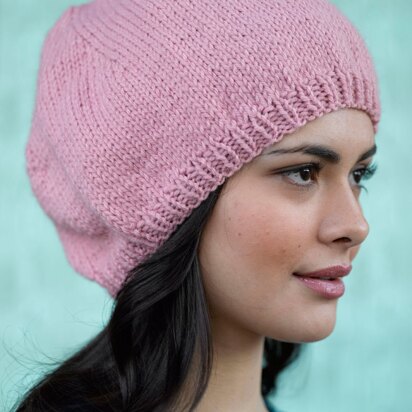 Simply Stockinette Hat in Lion Brand Wool-Ease - 90621AD