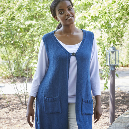 990 Nonpareil - Waistcoat Knitting Pattern for Women in Valley Yarns Goshen - knitting pattern