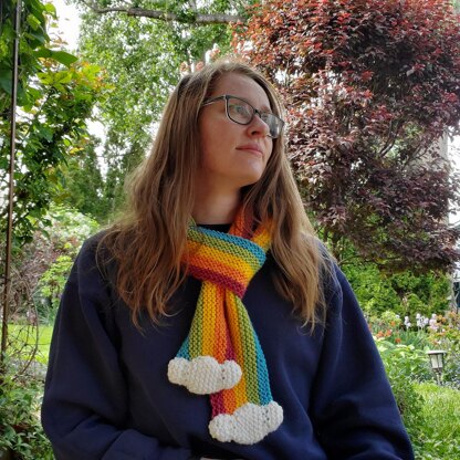 Rainbow Clouds Scarf