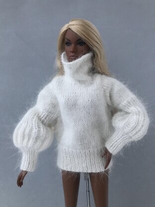 Puff Sleeve Sweater and had knitted flat