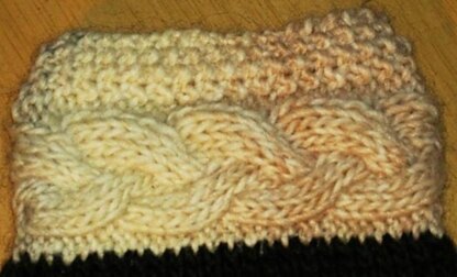 Cabled Cuff Christmas Stocking