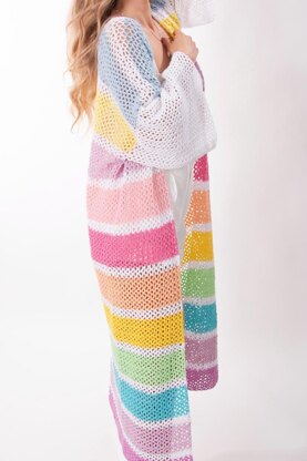 Crochet Rainbow Cardigan