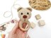 Crochet bear pattern baby rattle toy Amigurumi teething ring