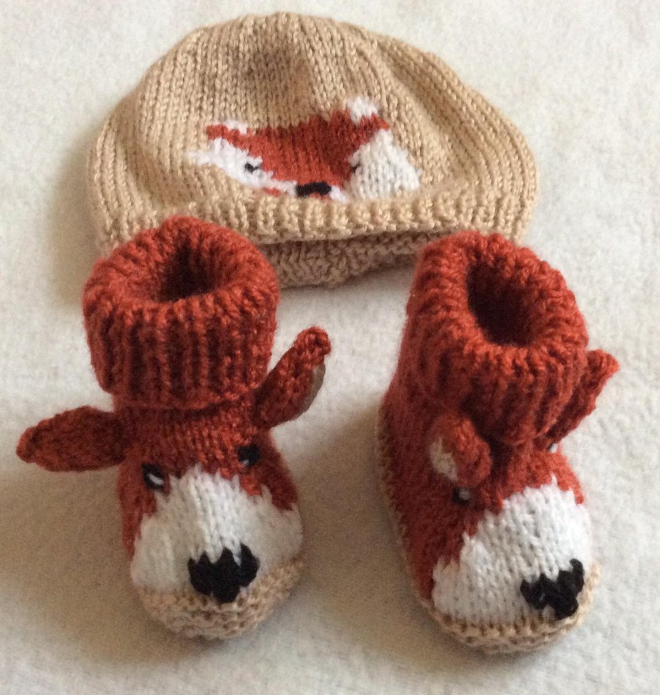 Fox baby booties best sale