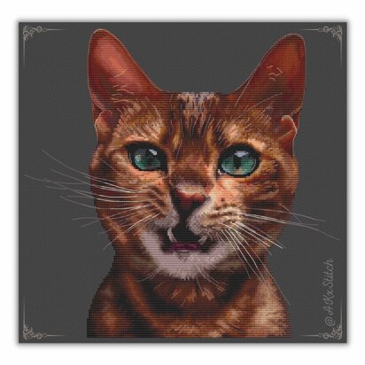 Tabby Cat Cross Stitch PDF Pattern