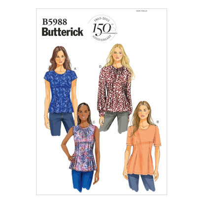 Butterick Misses'/Misses' Petite Top B5988 - Sewing Pattern