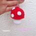 Mushroom keychain crochet pattern