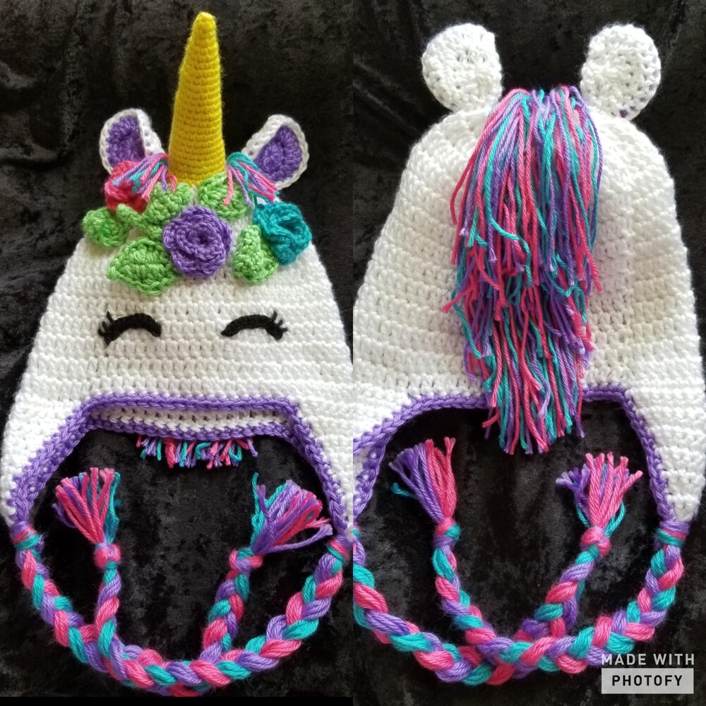 Crochet cheap unicorn hat