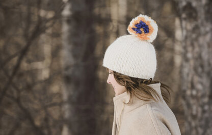 Big Pom Hat in Blue Sky Fibers Bulky - 201626 - Downloadable PDF