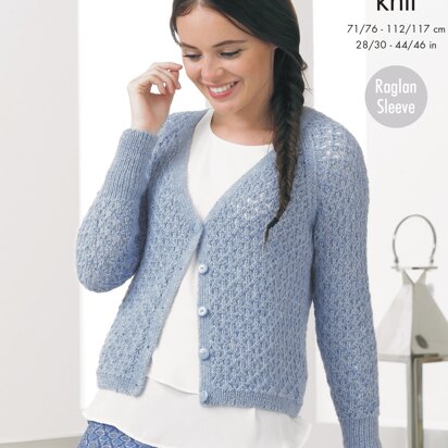 Cardigan & Sweater in King Cole Baby Alpaca DK - 4365 - Downloadable PDF