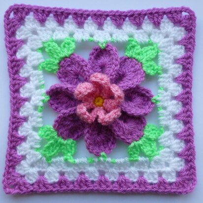 Flower in granny square (3)