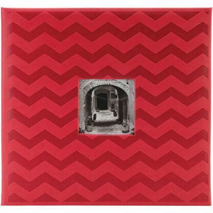 Pioneer Embossed Post Bound Frame Album 12"X12" - Red