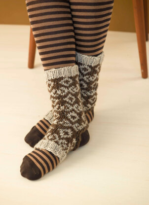 Mercury Stirrup Socks in Lion Brand Fishermen's Wool - 90639AD