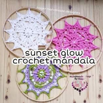 Sunset Glow crochet mandala