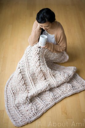 Chunky Braided Cabled Blanket