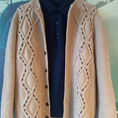 Men's Wool Cardigan Latte