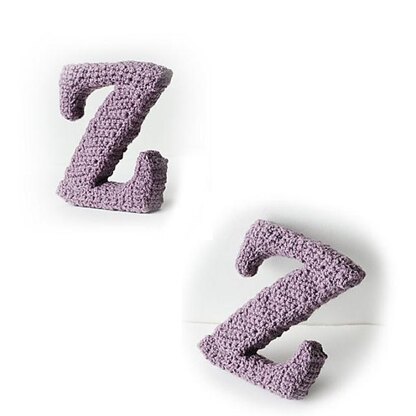 Letter Z Crochet Pattern, 3D Letter Amigurumi