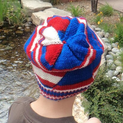 Folded Blanket Hat - knitting pattern