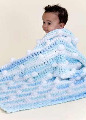 Cuddly Travel Blanket in Red Heart Snuggle Bunny - LW3491 - Downloadable PDF