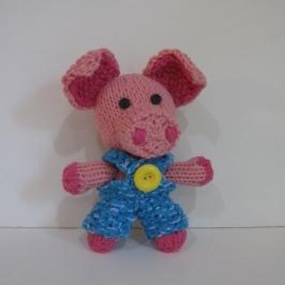 Mini Knitkinz Pink Piglet - knitting pattern