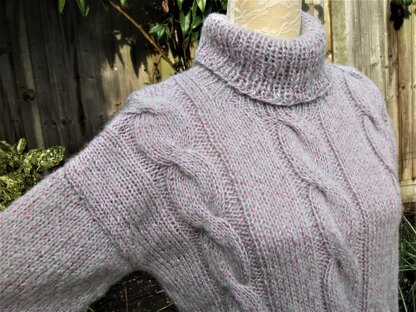 Easy Fit, Easy Knit Cabled Sweater
