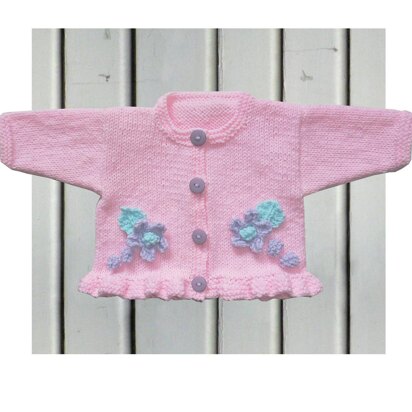 Baby Pink Floral Cardigan