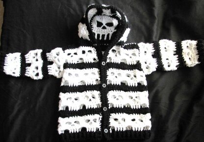 Baby Bone Head Creepy Skull Hoodie