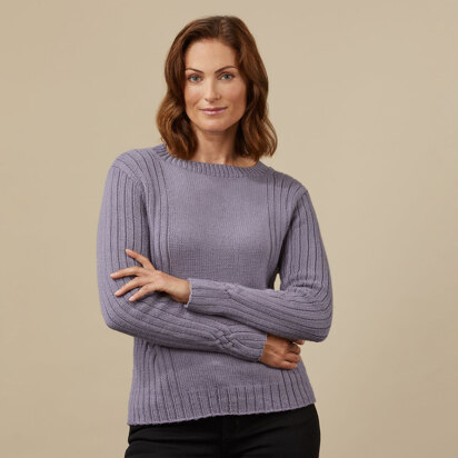 #1358 Kanzi - Sweater Knitting Pattern for Women in Valley Yarns Northfield - knitting pattern