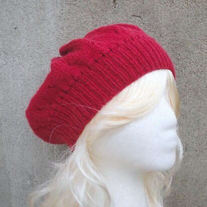 Strawberry Slouch Hat - knitting pattern