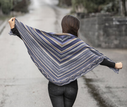 Teoline Shawl in Viking Nordlys - Downloadable PDF