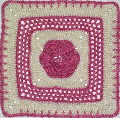 Roses and Lace - 8" square