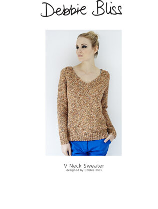 Debbie Bliss V Neck Sweater PDF (Free)