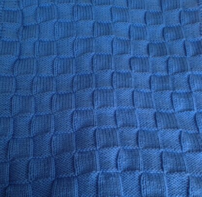 Easy Basket Weave Blanket, Knitting Pattern