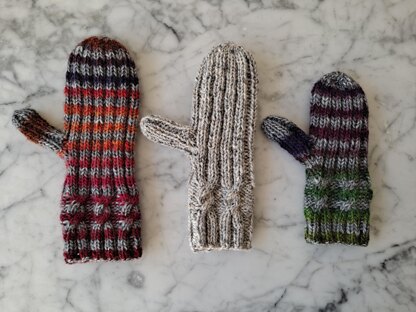 Simple Cable Mittens