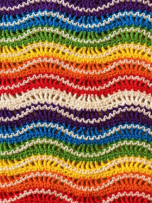 Rainbow ripple Afghan by HueLaVive