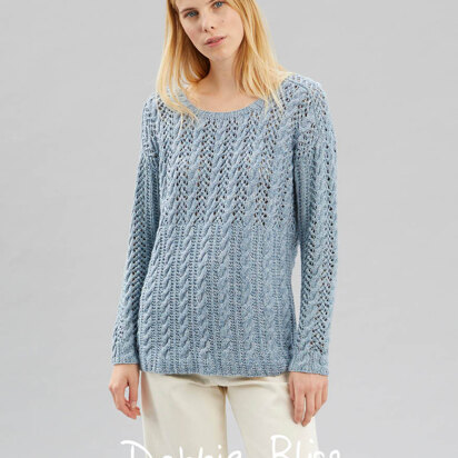 Suki Jumper - Knitting Pattern For Women in Debbie Bliss Cotton Denim DK