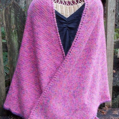 Half-n-Half Shawl - knitting pattern