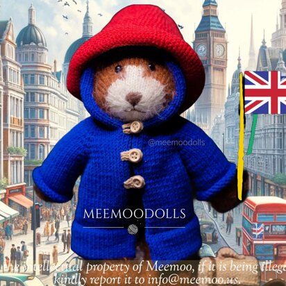 Knitting Pattern Paddington Bear by Meemoodolls