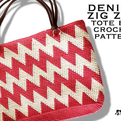 Denise ZigZag Crochet Tote Bag