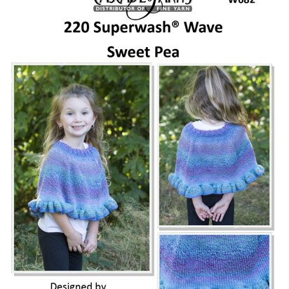 Sweet Pea Cape in Cascade 220 Superwash Wave - W682 - Downloadable PDF