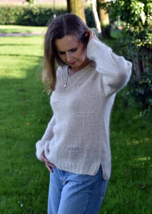 Broken Symmetry V-neck Sweater